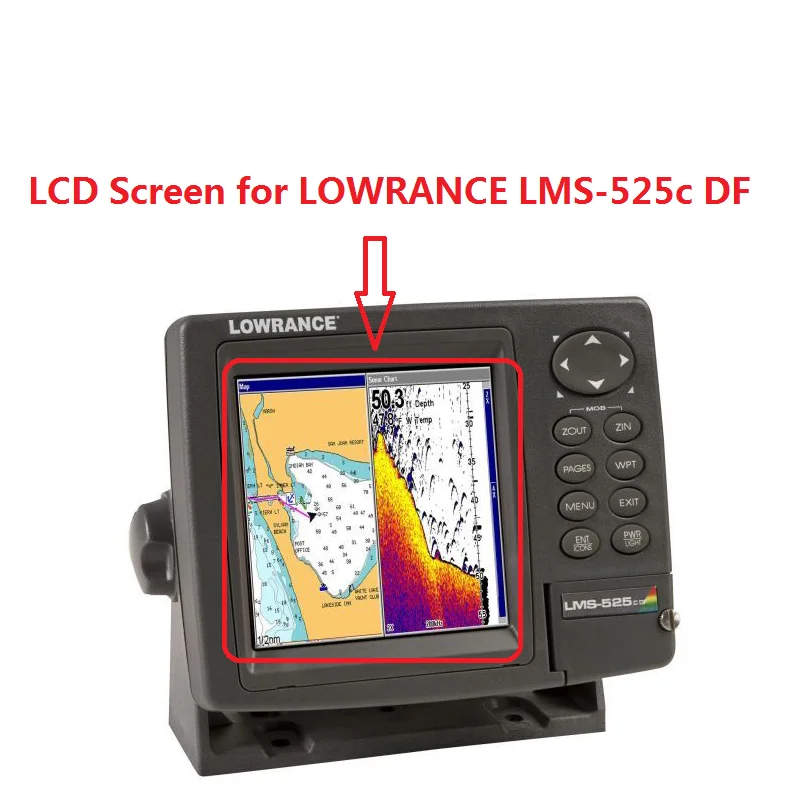 

ЖК-дисплей для поиска рыбы LOWRANCE LMS-525c LMS525 DF, ремонт цветного экрана дисплея