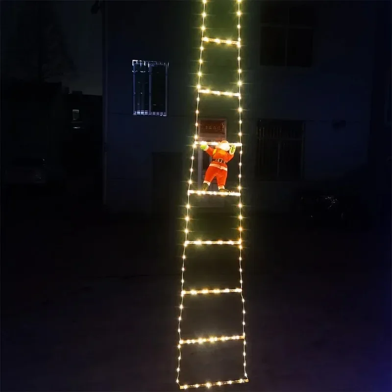 Santa Claus Escalando Escalera 3M USB con Luz Cálida | Decoración Navideña Exterior para Jardín, Hogar y Árbol - Image 5
