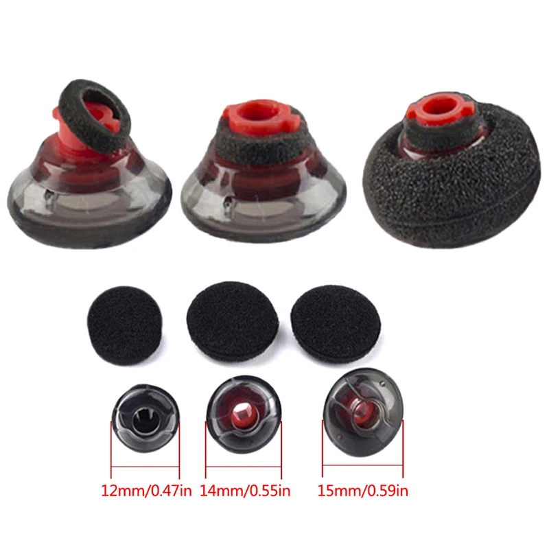 1Pc Earplug Auricolare Punta Cuscinetti Auricolari In Silicone Morbido Auricolari Suggerimenti Auricolari Accessori In Schiuma Nera Per Plantonics Voy