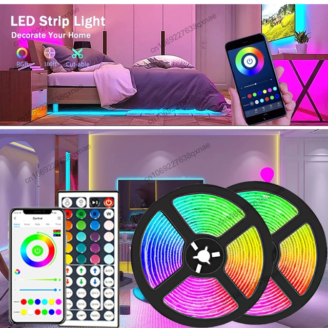 Bande lumineuse LED RGB, Bluetooth SMD5050, rétro-éclairage de