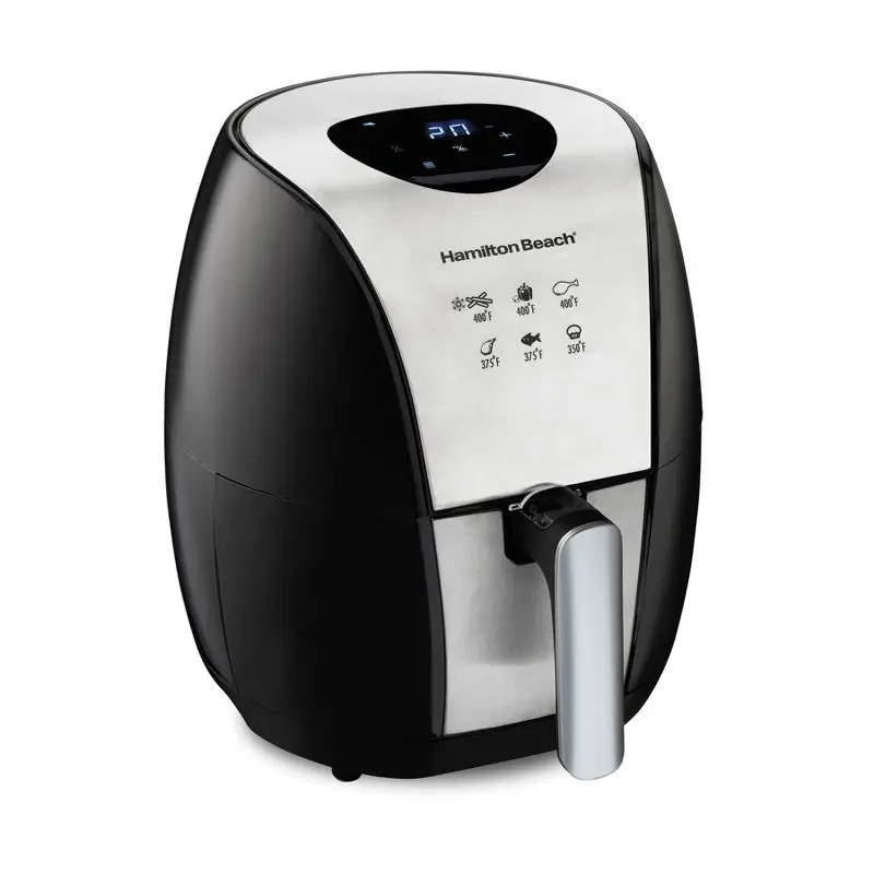 Sleek Black 3L Digital Air Fryer: Effortless Cooking Experience jamaky air fryer without oil 1800 watts 5 5 liter digital display black jmk5005