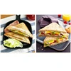DMWD Home Mini Triangle Sandwich Maker 220V Bread Toaster Personal Breakfast Machine Frying Egg Tool Stainless Steel 750W 4