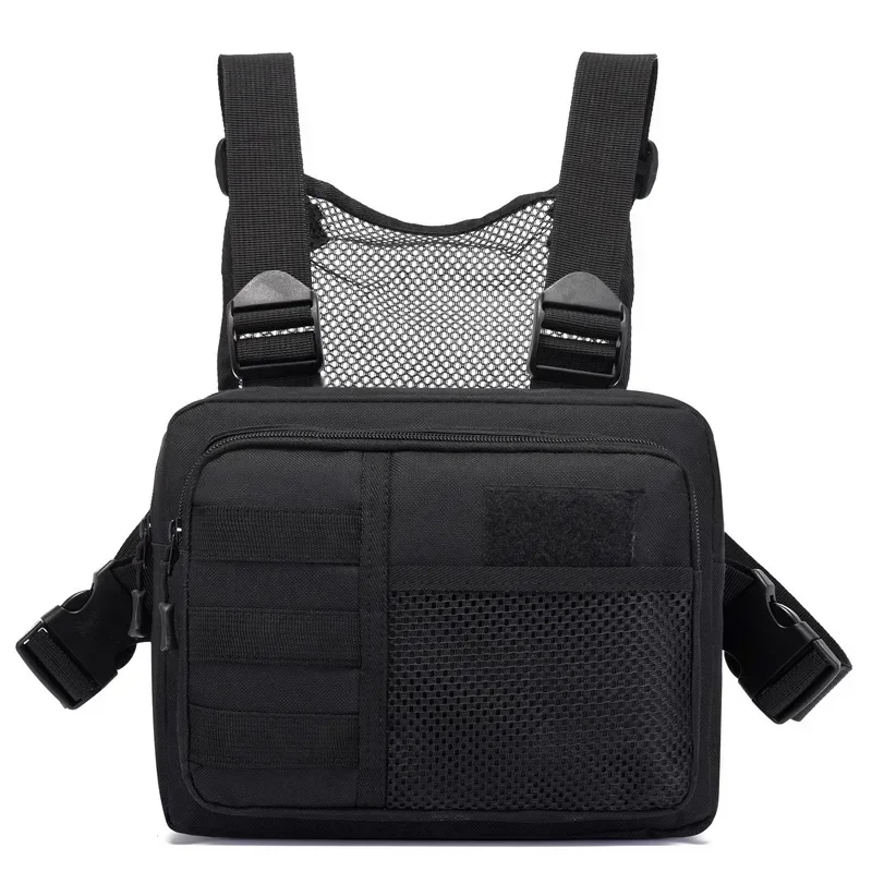 Tactics Vest Bag Streetwear Chest Bag Fashion Portable Oxford Outdoor Multi-pockets Bags Waterproof for Running Travel sling bag
