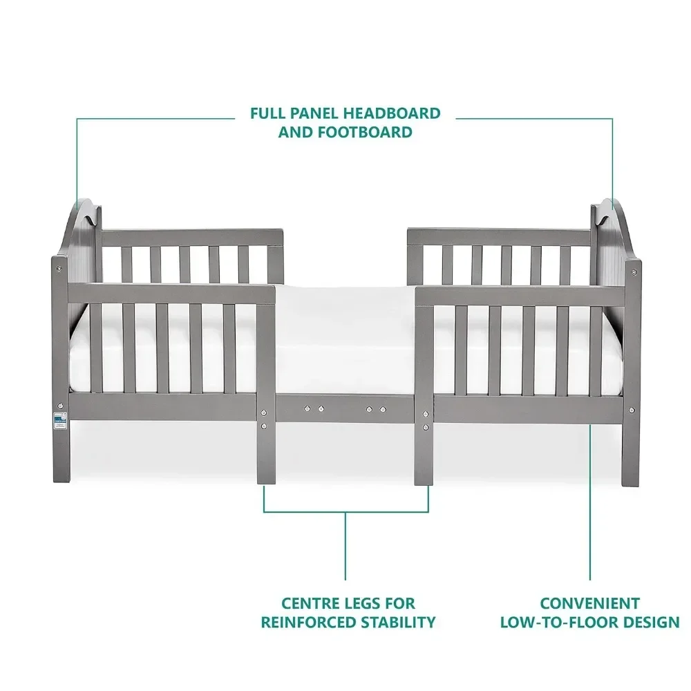 3-in-1 Convertible Toddler Bed (Steel Grey) 6