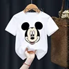 Summer Disney Mickey Mouse Child Cotton T-Shirt Kawaii T Shirt Anime Cartoon Casual Baby Clothes Tee Shirt Kid Girl Boy Y2K Top 5