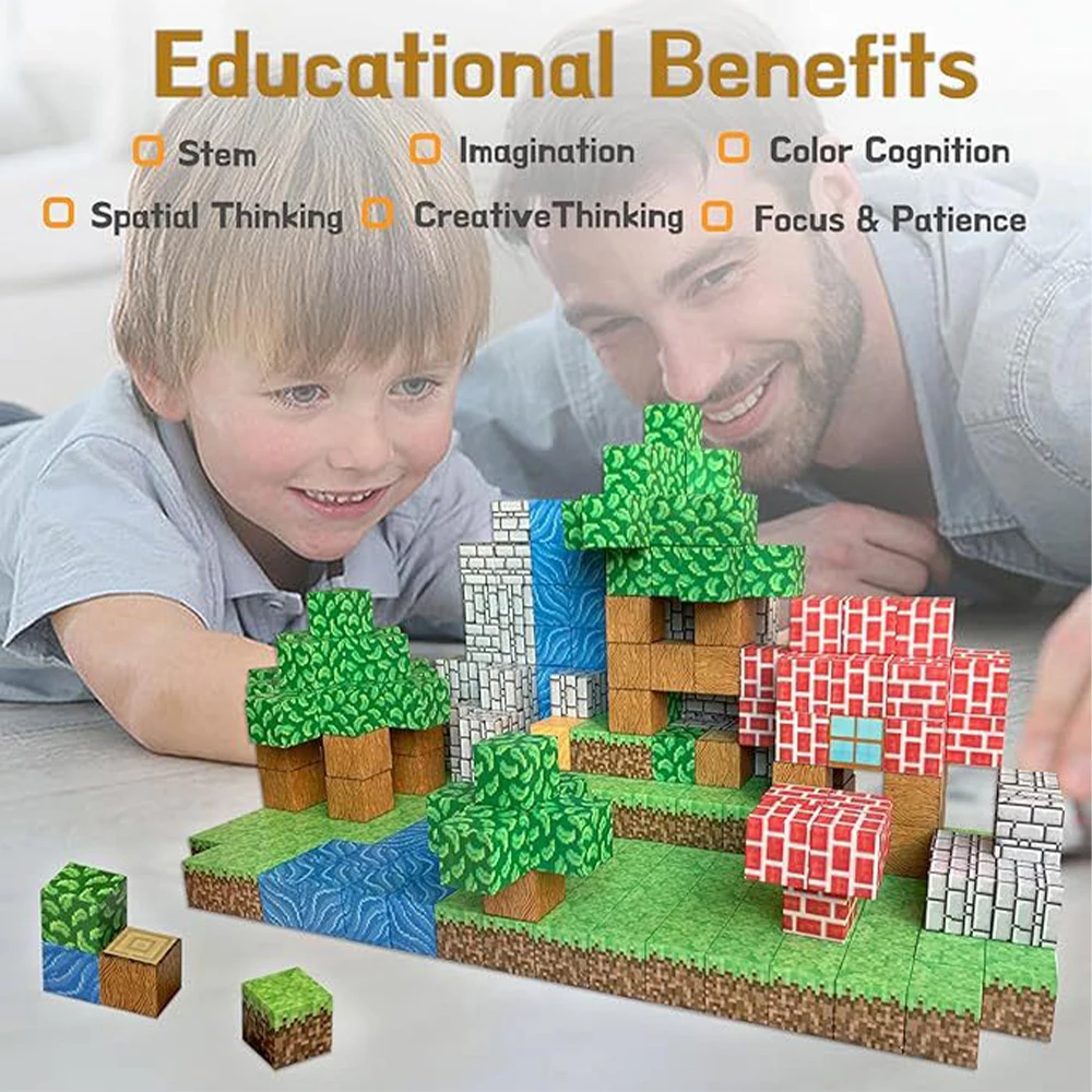 Bloques Magnéticos De Construcción 84 Piezas - Juguete Educativo Para Niños 3+ Años, Compatible Con Otras Marcas