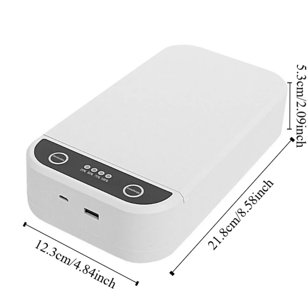 블루 라이트 네일 도구 살균기 USB 전원 공급 99.9% 박테리아 제거 UV 라이트 살균제 휴대폰 소독 상자