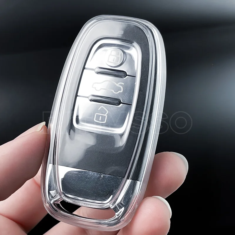 Soft Transparent TPU Car Key Protector - Premium Auto Accessory