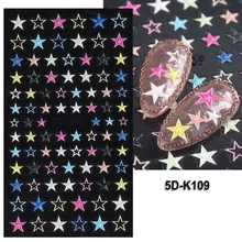 

Nail sticker 5D three-dimensional embossed color love star moon nail sticker For Nails Tips Beauty