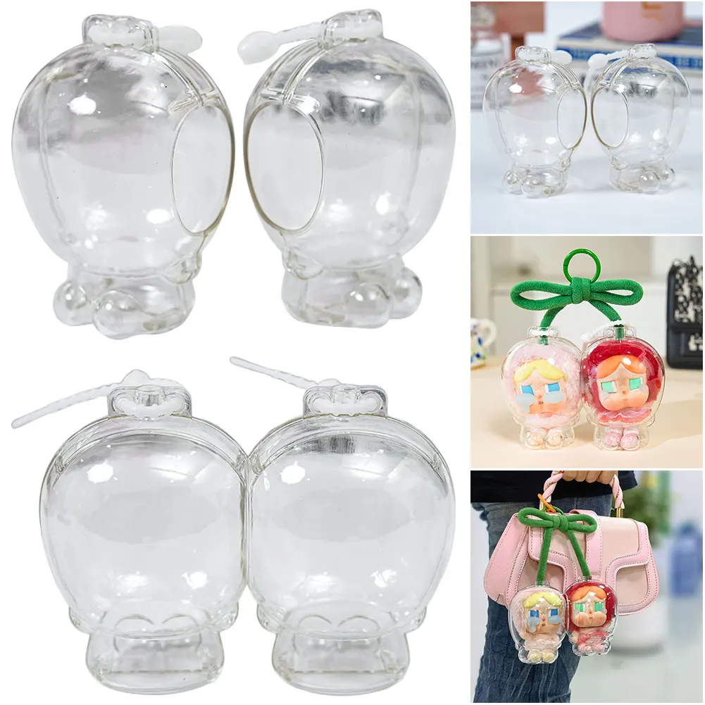Transparent Protective Cover Doll Dust Storage Case Cute Doll Protective Cover Plush Face Protective Case for Plush Dolls