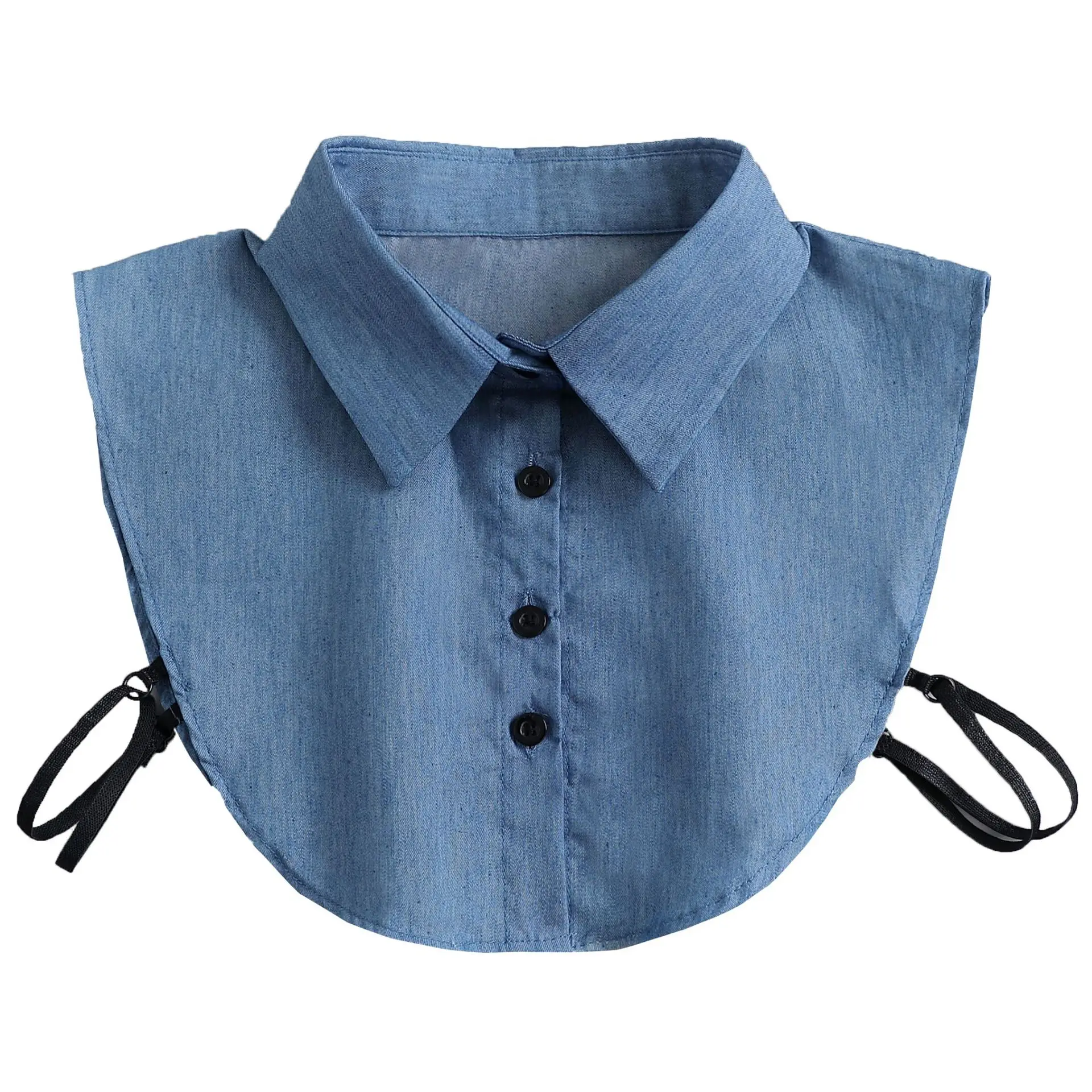 Shirt Fake Collar for Women Doll Denim Shirt False Collar Removable Sweater Blouse Tops Lapel