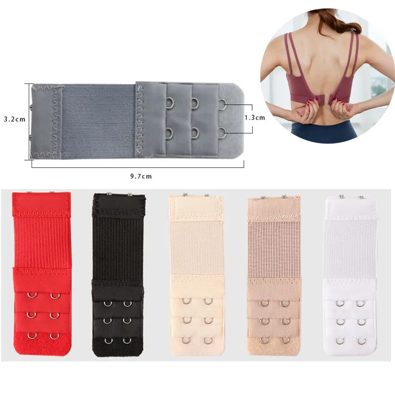 Women Bra Strap Extender 3 Rows 2 Hooks Spacing Clasp Brassiere Sewing  Tools New - AliExpress