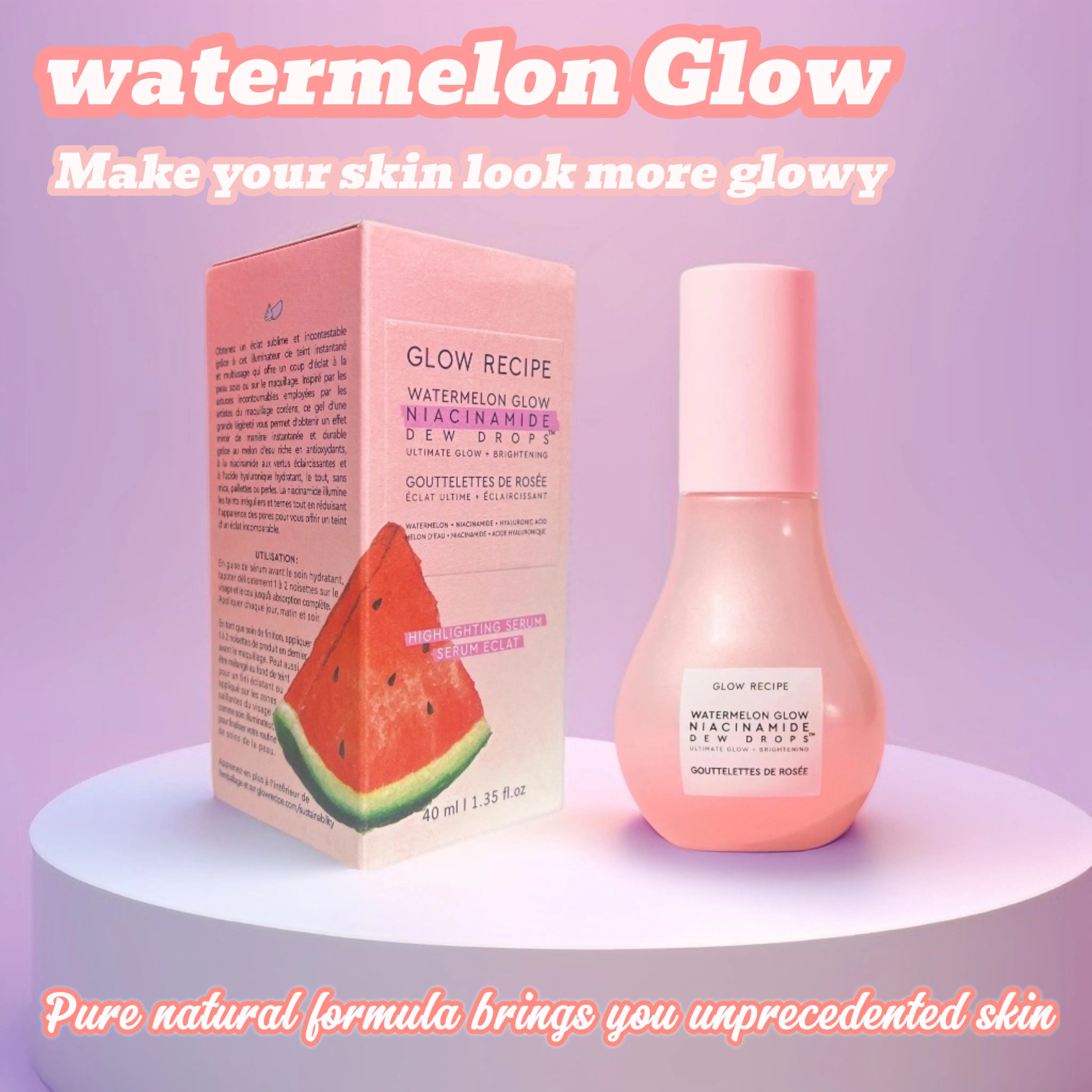 

40 mL GLOW RECIPE Watermelon glow DEW DROPS face creams facial cleansing