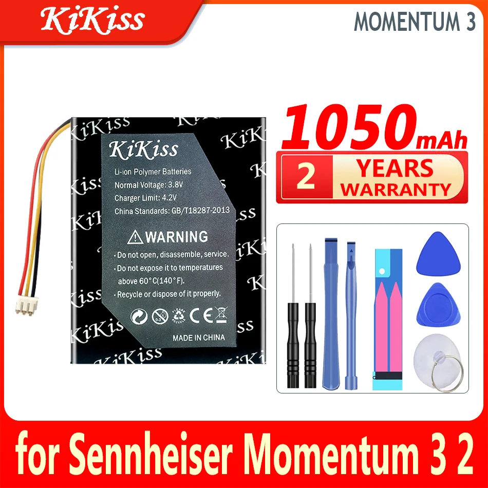 Batteria Kikiss Da 1050Mah Per Sennheiser Momentum 3 Wireless Momentum True Wireless 2 Wireless2
