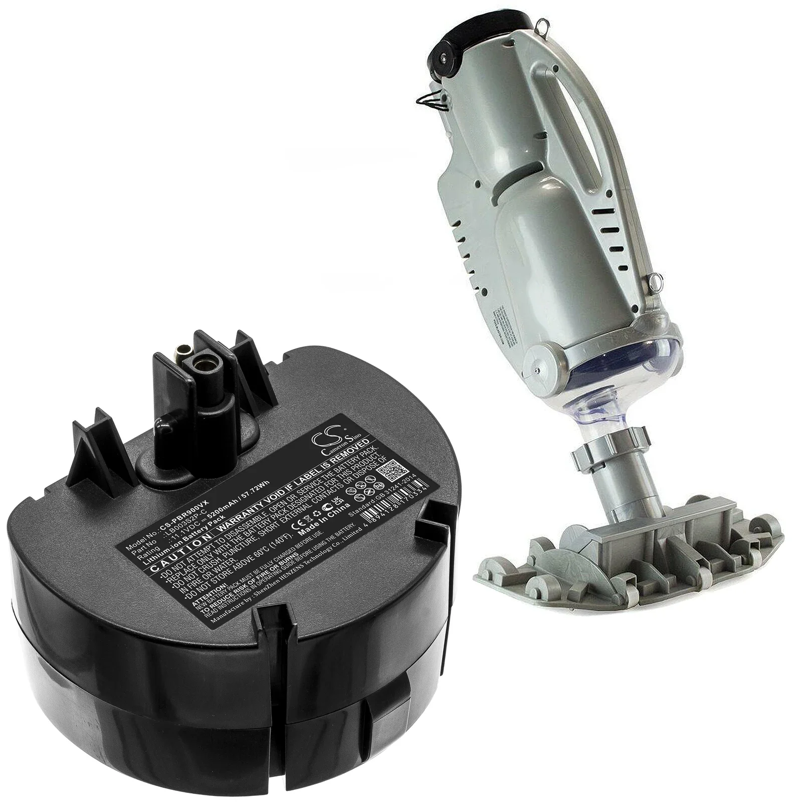 Batteria Sottovuoto Da 5200Mah Per Water Tech Lb003S2P-C Pool Blaster Pro Precision Li 900