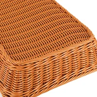 Ratten Woven Bread Basket Rectangular Fruit Baskets Food Serving Holders for Vegetables Home Kitchen Restaurant Outdoor Picnic 5
