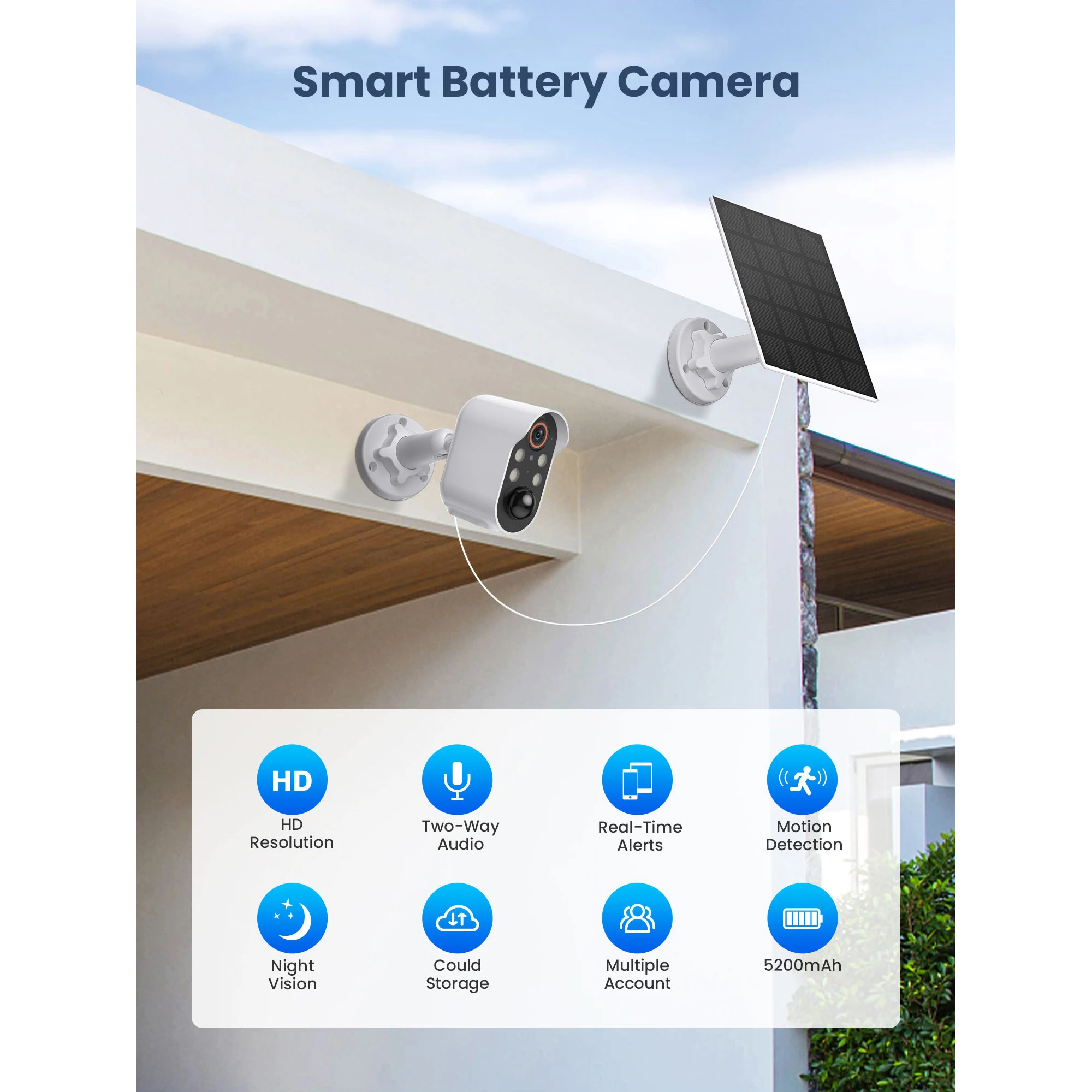 防犯カメラ HD Security Camera TSG-C6 2MP solar video surveillance camera rechargeable WIFI PTZ