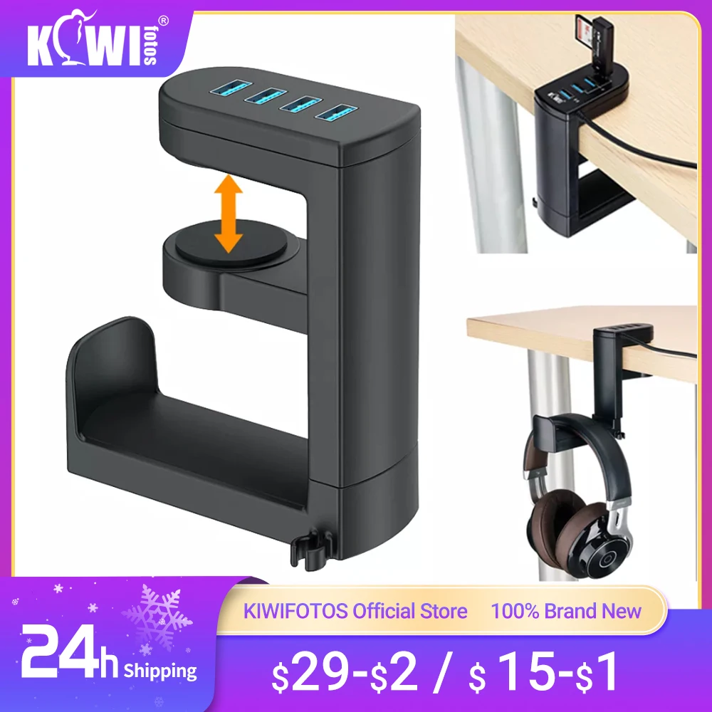 Universal Pc Gaming Headset Stand Swivel Mounted Headphone Bracket