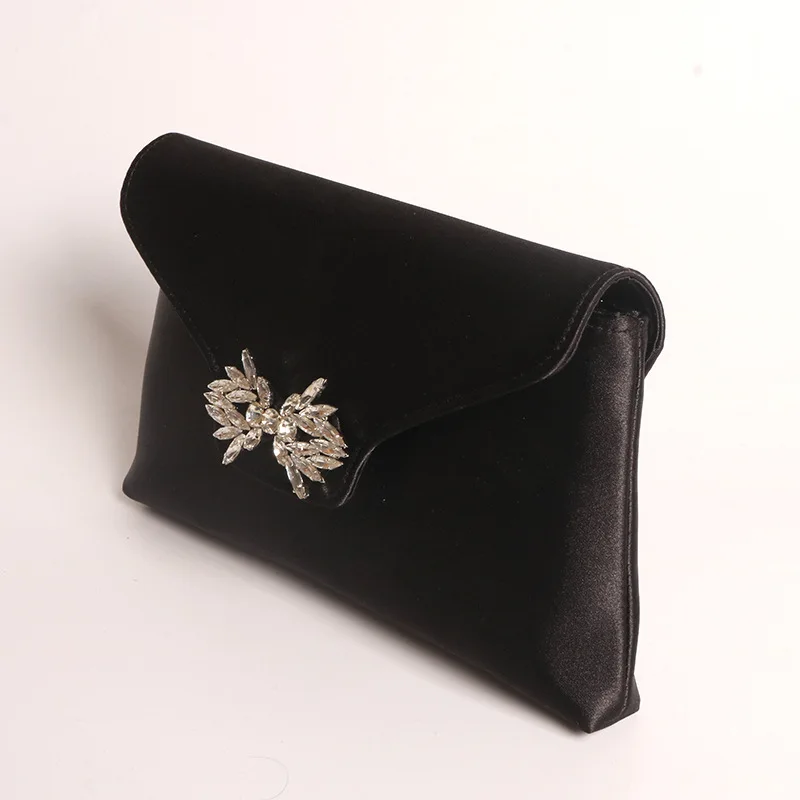 Woman Evening Bag Black Fashion Color Rhinestone Clutch Crystal Dinner Clutch Wallet Wedding Purse Party Banquet Brides Handbag
