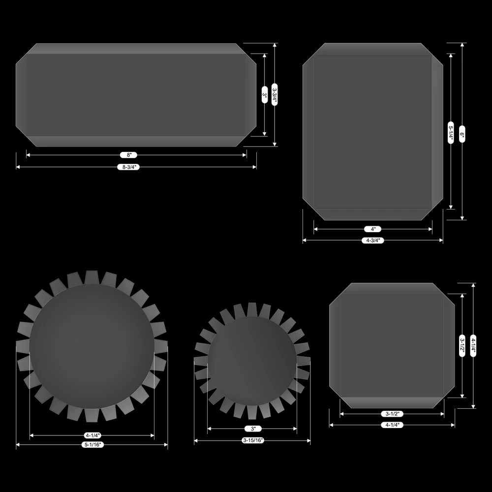 Shaker Domes Set Acetate Sheets 10pcs/pack Clear Flat Shaker Covers for DIY Shaker Cards Making