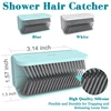 1/2/3PCS Silicone Shower Hair Catcher Wall Mounted Hair Stopper Hair Collector For Sink Bathtub Bathroom Accessories Reusable 2