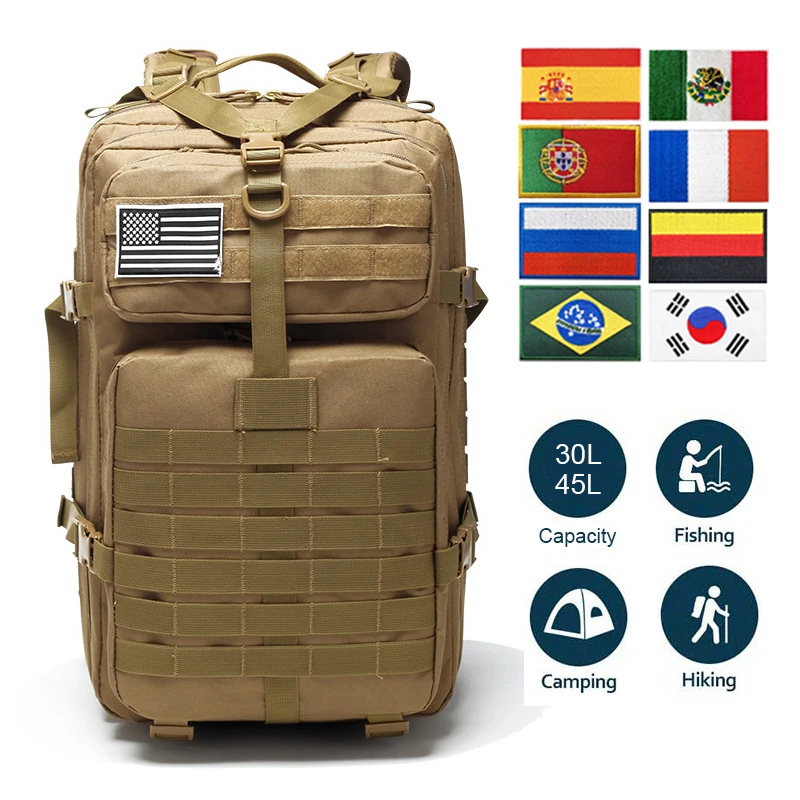 

Уличная сумка для альпинизма 30 л/50 л, спортивная сумка для треккинга, рыбалки, охоты, уличные военные походные рюкзаки, тактический рюкзак
