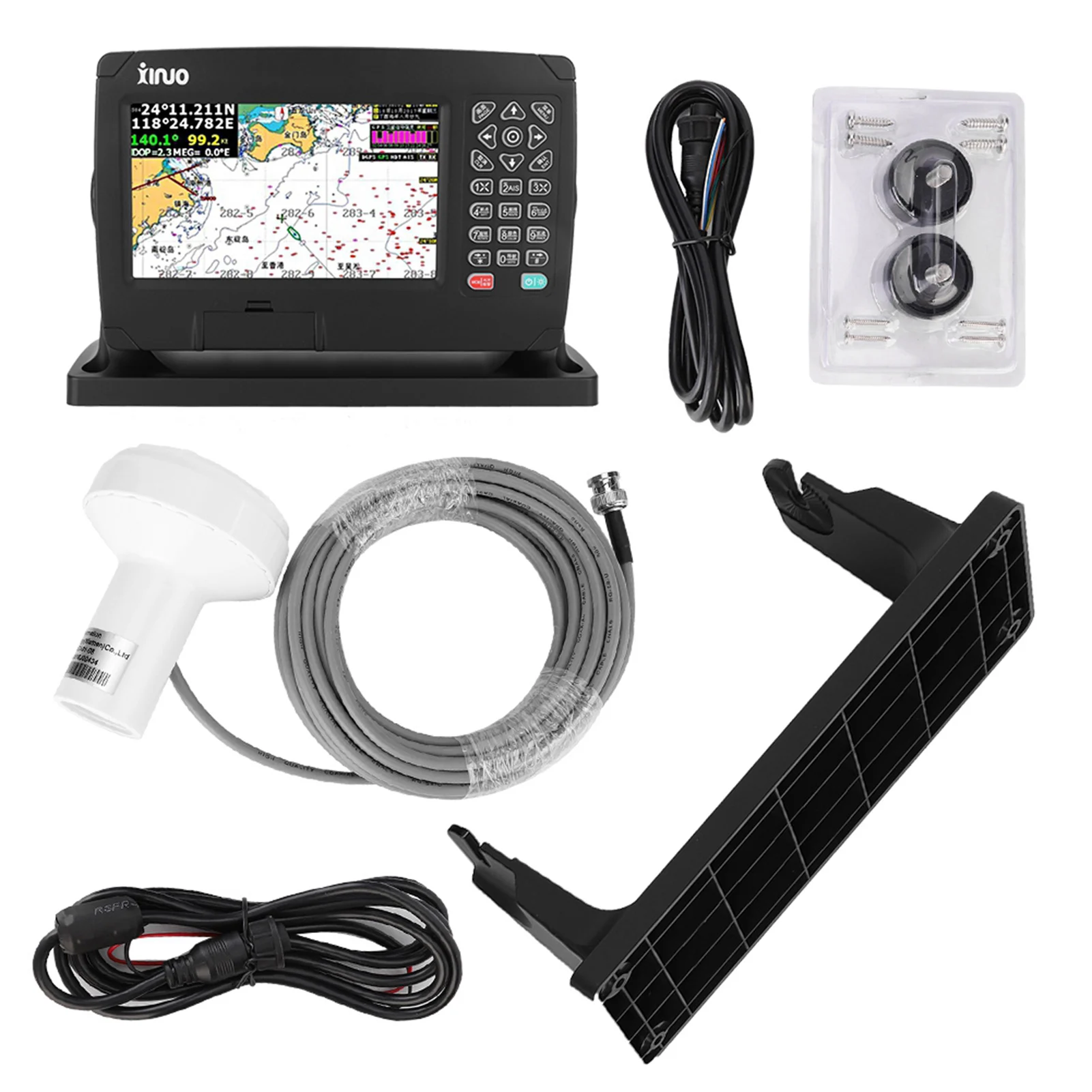 GPS Locator GPS Navigation 7 inch XF‑607 7 Inch Color Display Marine Navigator Navigation Locator With Chart Navigator