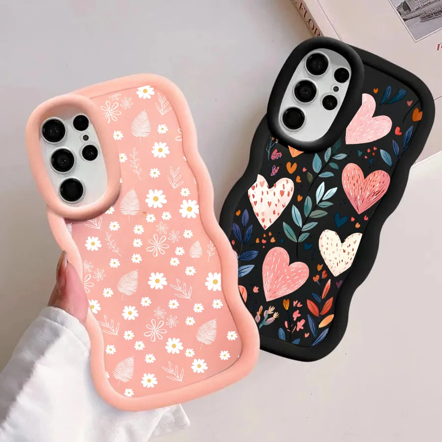 Love Heart Leaves Daisy Phone Case