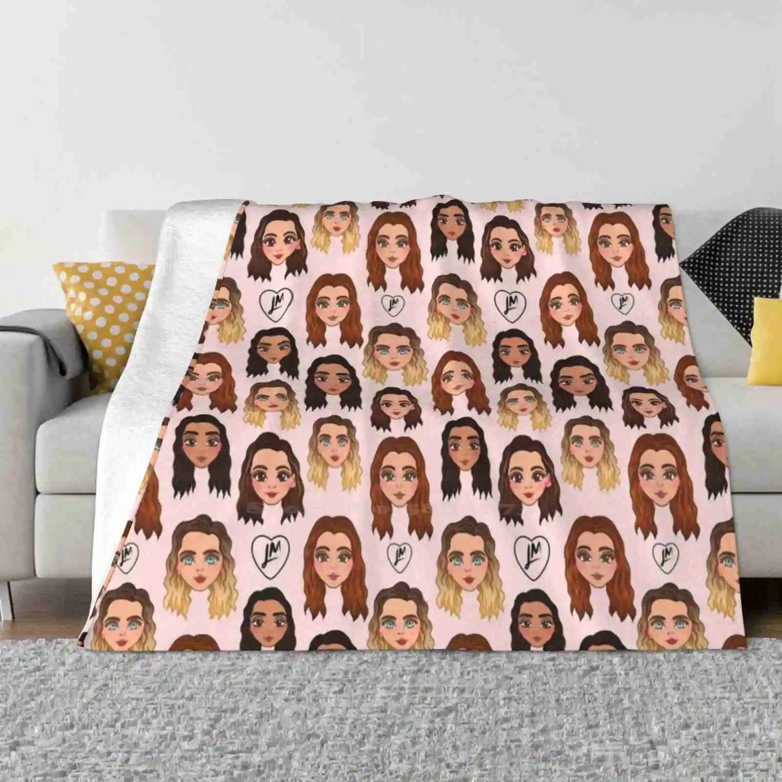 

Chibi Pattern Lm Touch Latest Super Soft Warm Light Thin Blanket Touch Chibi Cute Adorable Pattern Seamless Little Mix Perrie