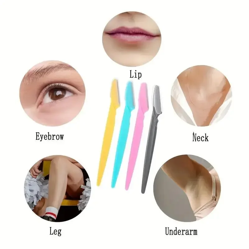 Eye Brow Epilation Hair Removal Cutters Safety Razor Woman Makeup Eyebrow Trimmer Blade Shaver Portable Face Razor 10 Pcs