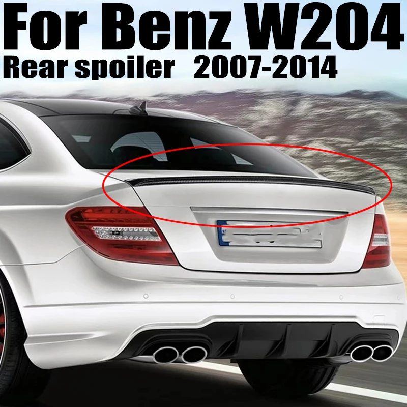 

For Mercedes Benz C-Class W204 C180 C250 C300 C63 AMG 2007-2014 Tuning Accessories Rear Trunk Lid Boot Ducktail Spoiler Wings