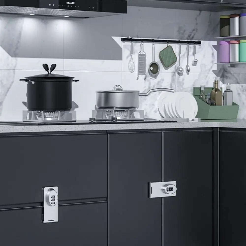 Durable 3-digit Cabinet Door Lock Firm Protect Code Lock Antirust ABS and Stainless Steel Baby Safety Locks Kids