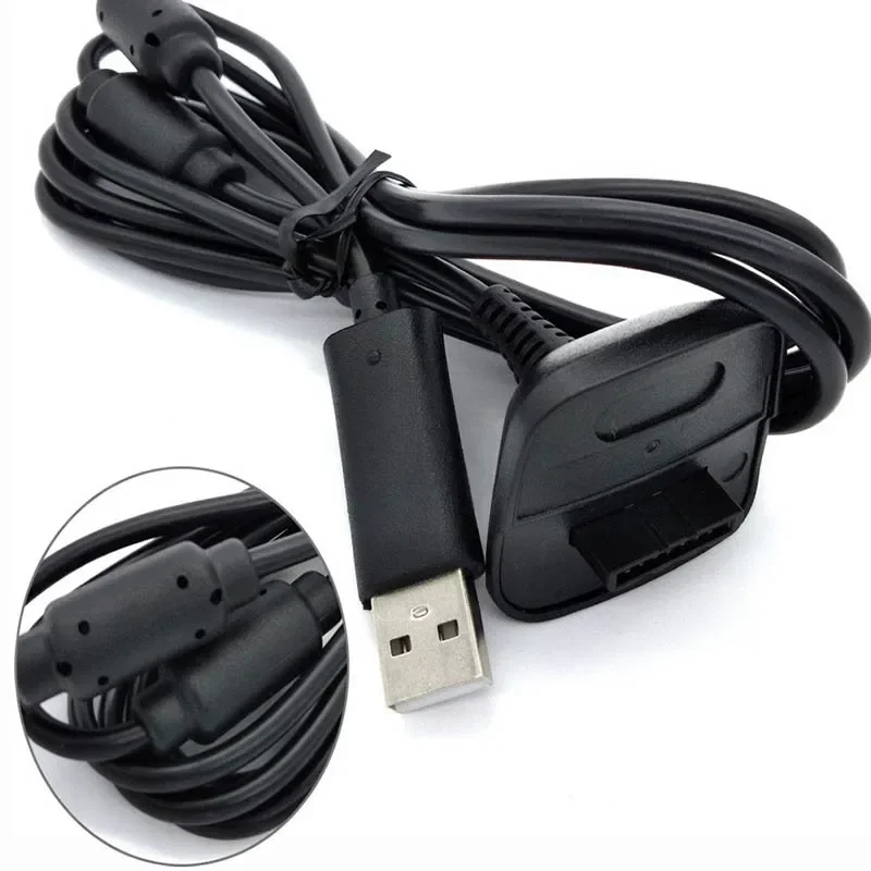 【빠른 배송】USB 충전 케이블 Xbox 360 무선 컨트롤러 게임패드 조이스틱 게임 케이블 Xbox 360용 1.8m 충전기 코드