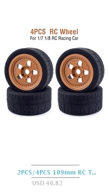 ZD Racing 100mm Rubber Tyres Wheels 17mm Hex for Redcat HSP HPI Kyosho Hobao Team Losi Carson 1/8 Buggy On-road RC Car