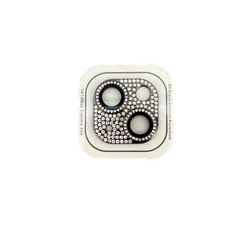 Premium Glitter Diamond Camera Lens Protector with Metal Ring - 12pro (Black)
