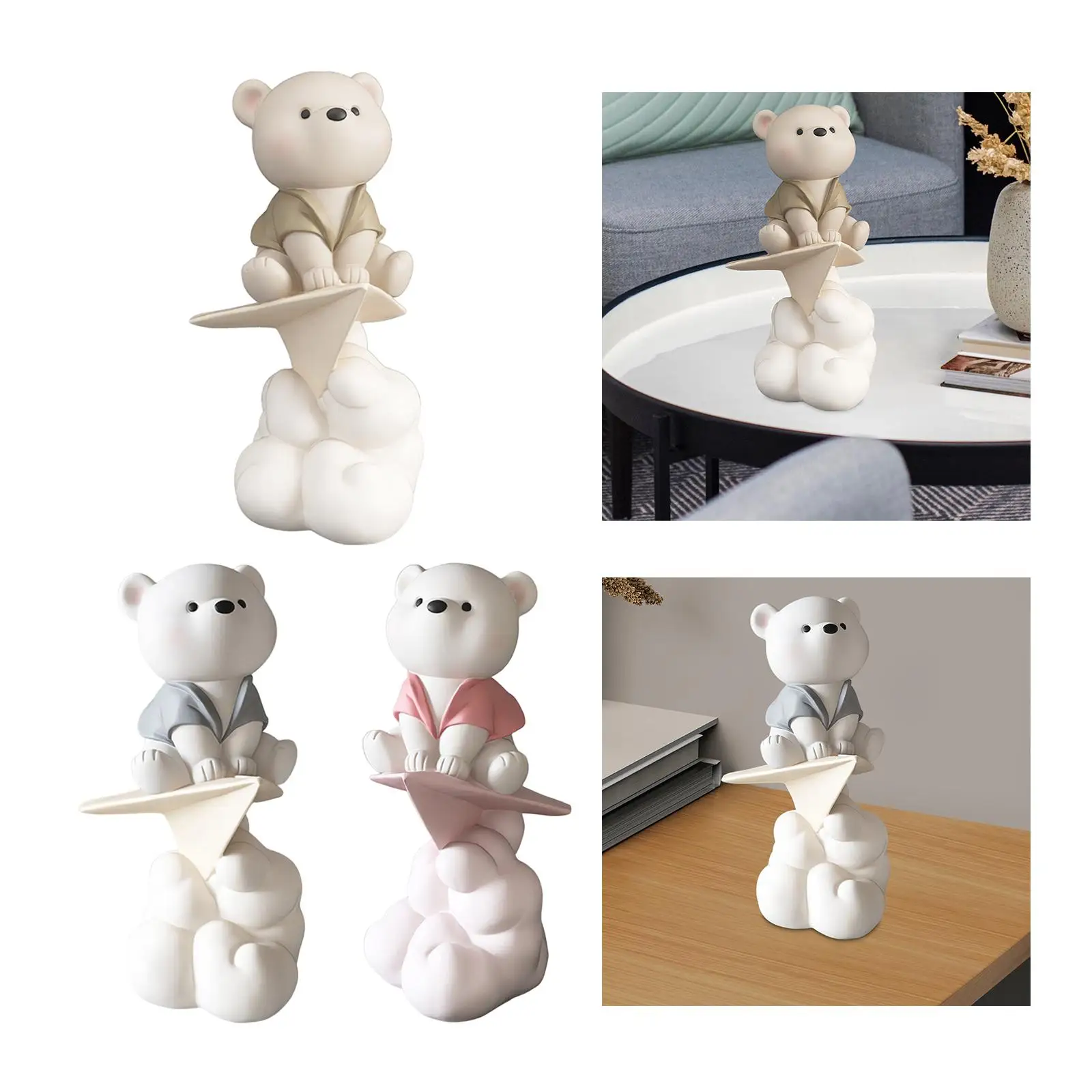 Adorable Bear Statue Ornament Table Versatile Collection Desktop Sculpture for Cabinets Bookshelf Entryway Bedroom Decoration Adorable Bear Statue Ornament Table Versatile Collection Desktop Sculpture for Cabinets Bookshelf Entryway Bedroom Decoration