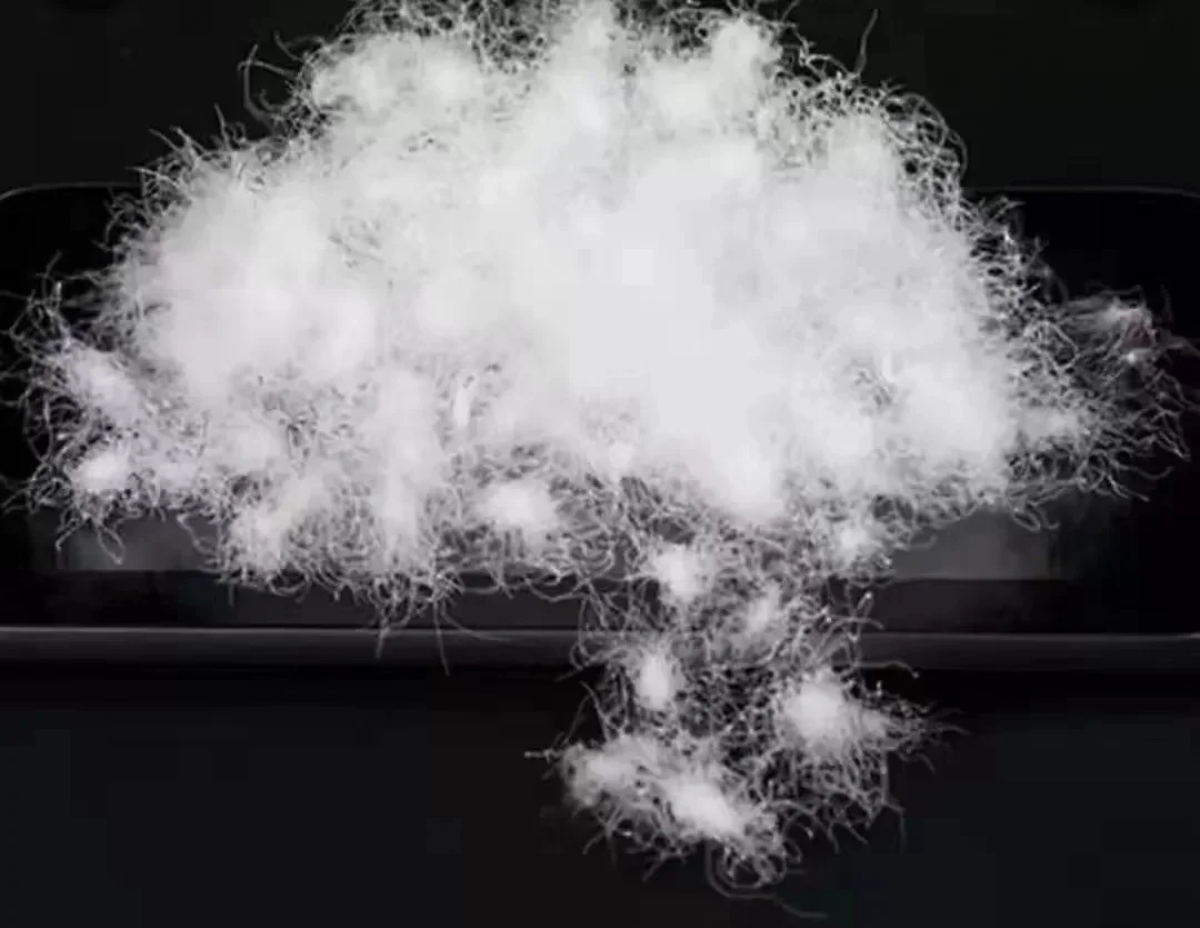 200G/batch Wash off 90% pure white goose and crush the pillow core filling