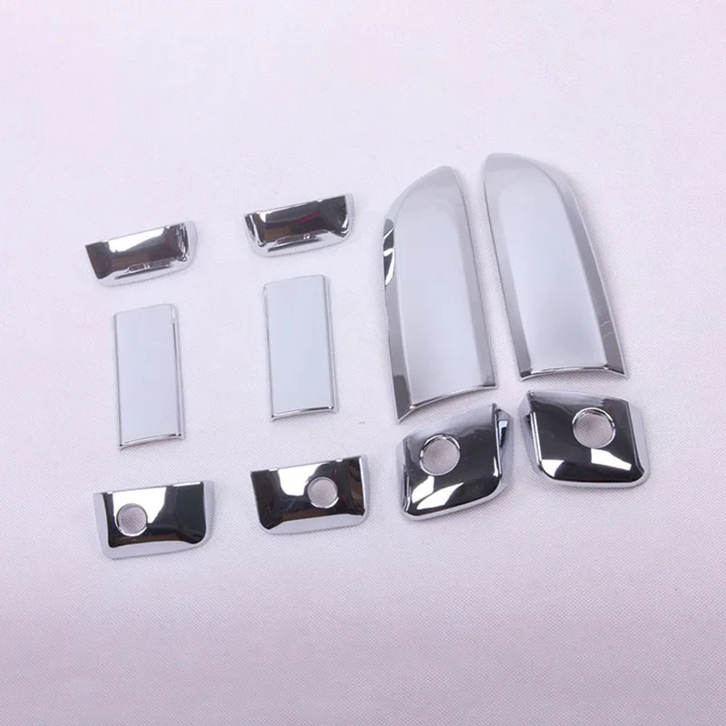 

10Pcs/Set Car ABS Chrome Door Handle Bowl Insert Frame Overlay Panel for Toyota Hiace 2005-2015 Car Styling
