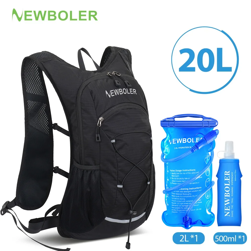 20L 사이클링 경량 수화 배낭 야외 스포츠 캠핑 등산 배낭 여행 워터백 500ML/2L/3L