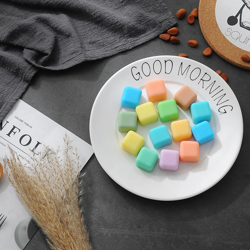 Silicone Soap Molds 16 Cavity Square Rectangle Shape Handmade Soap Chocolate Ice Cube Mold Portable Unique Making Tools
