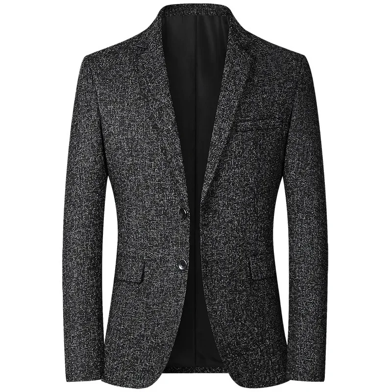 Red Men's V-neck Single-breasted Suit Jacket, Fashion Slim Dress Coats, Blue Gray Yellow Blazers, Male Casual Tops, Asian Size