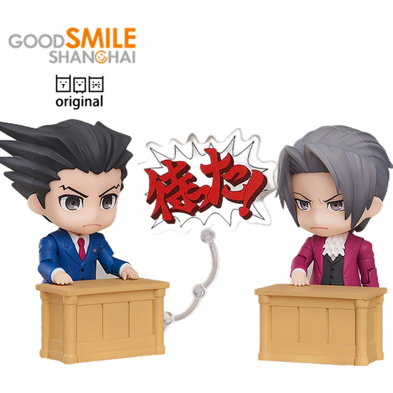 

Original Good Smile Nendoroid Phoenix Wright Miles Edgeworth Ace Attorney 1761 1762 GSC Anime Figure Action Collectible Toys
