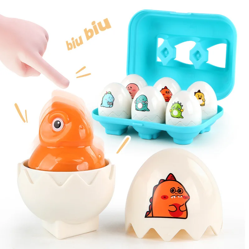 Toddler Sensory Matching Eggs Toys Montessori Sorting Educational Toy for Kids 1-3Y Puzzle Games Easter Eggs Basket Stuffers 2