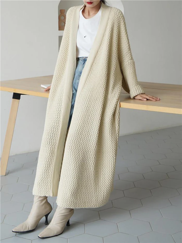 

Jmprs Thick Winter Women Long Cardigan Sweater Casual Loose Ladies Knitted Coats Fashion Warm Korean Female Outwear