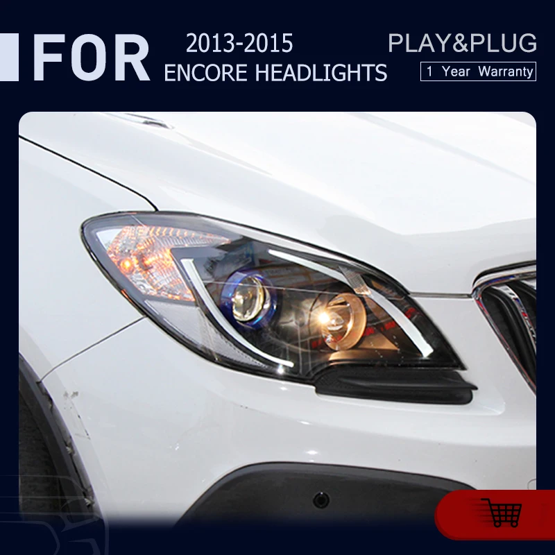 

Assembly Light For Buick Encor 2013-2015 Headlight Assembly LED Head Lamp Angel Eye Led DRL Car Styling