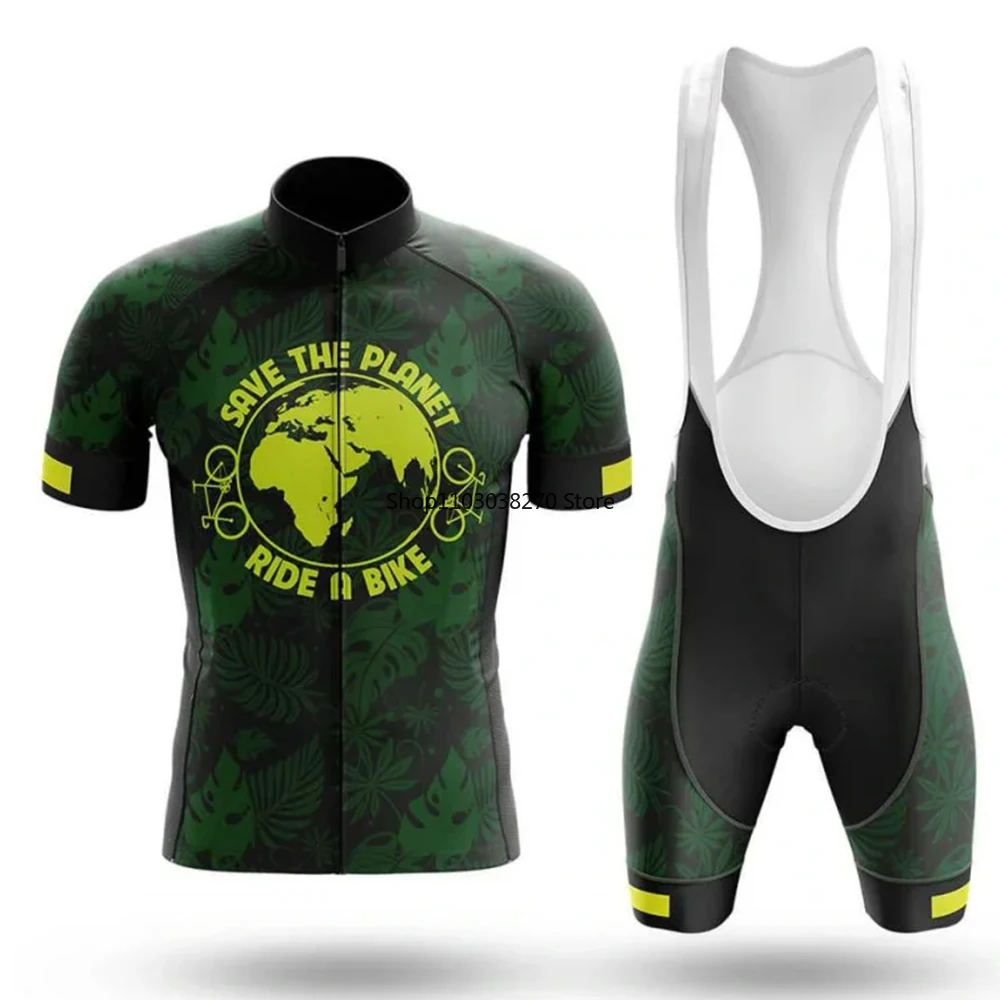 

Ride A Bike Cycling Set Bib Shorts Bike Jersey Bicycle Shirt Short Sleeve Clothes Cycle Downhill MTB Mountain Suit