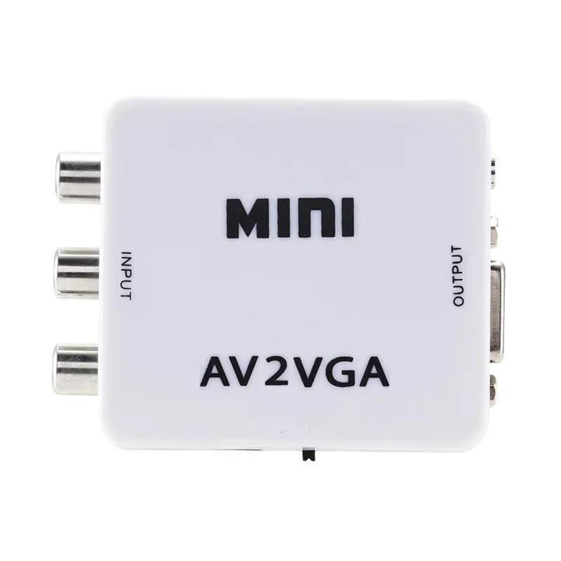 AV RCA CVBS To VGA   VGA To AV RCA , 3.5mm  ̺, TV ڽ PC  1080P HDTV ̴ 