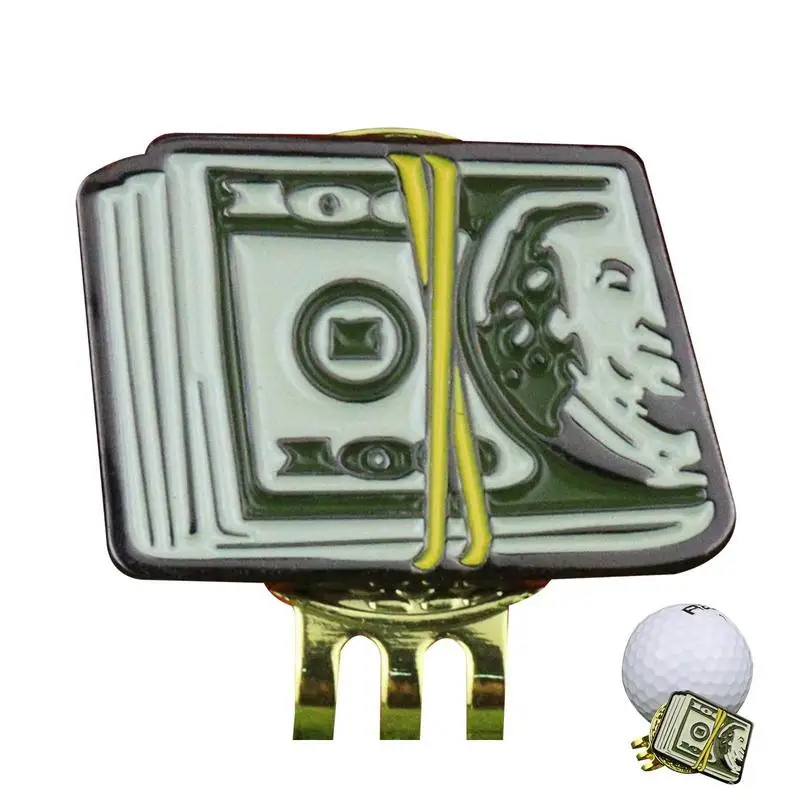 

Creative Dollar Bill Golf Ball Mark With Magnetic Golf Hat Clip Funny Dollar Bill Design Golf Marker Men Training Aids