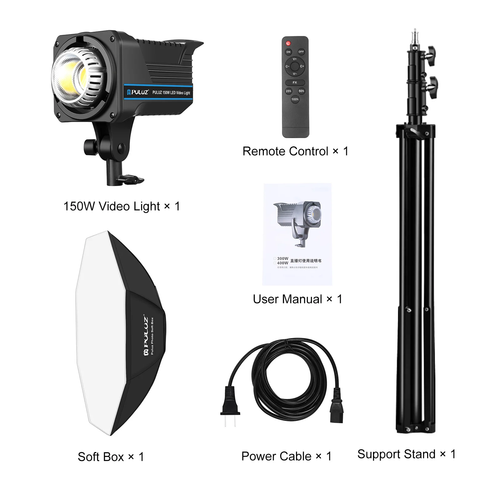 150w Video Studio Constant Current Light Set, 3200K-5600K Studio Strobe Light Set with Softbox Reflector and 2.8m Tripod
