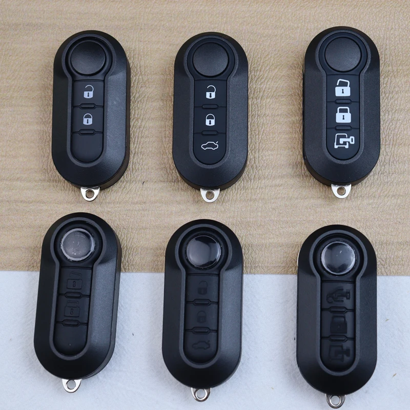 กุญแจรถ Fob กรณีเชลล์สําหรับ Fiat 500 500L Bravo Panda Freemont Punto Ducato Peugeot Boxer Citroen Jumper/ปุ่ม Pad